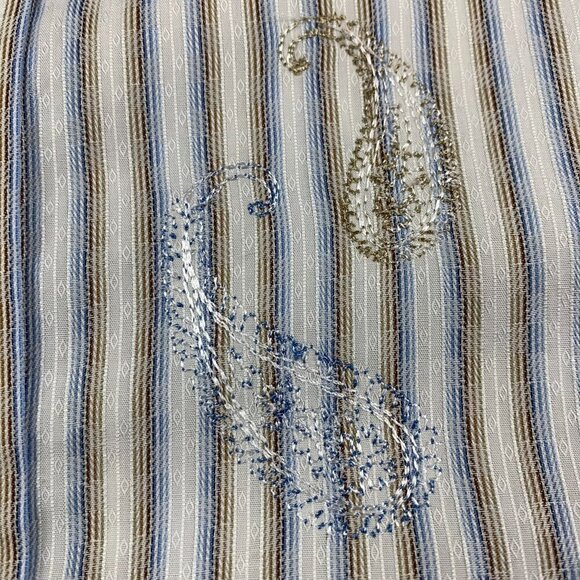Robert Graham Men Shirt 2XL White Vertical Striped Paisley Button Up Long Sleeve - Picture 4 of 10